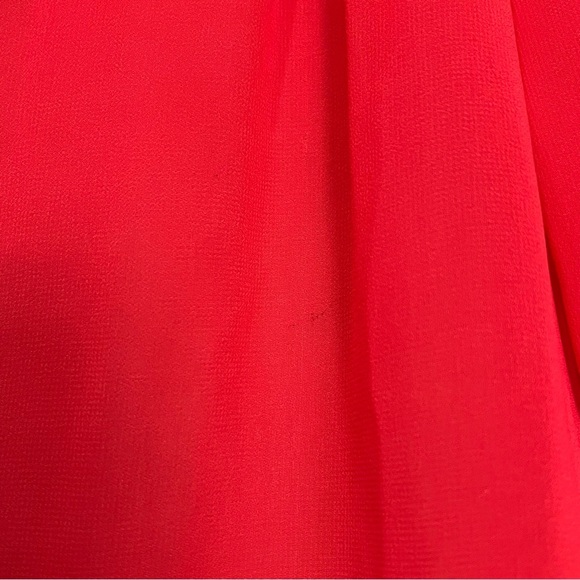 Kooples Small Red Chiffon Sheer Blouse B2 - Picture 6 of 6